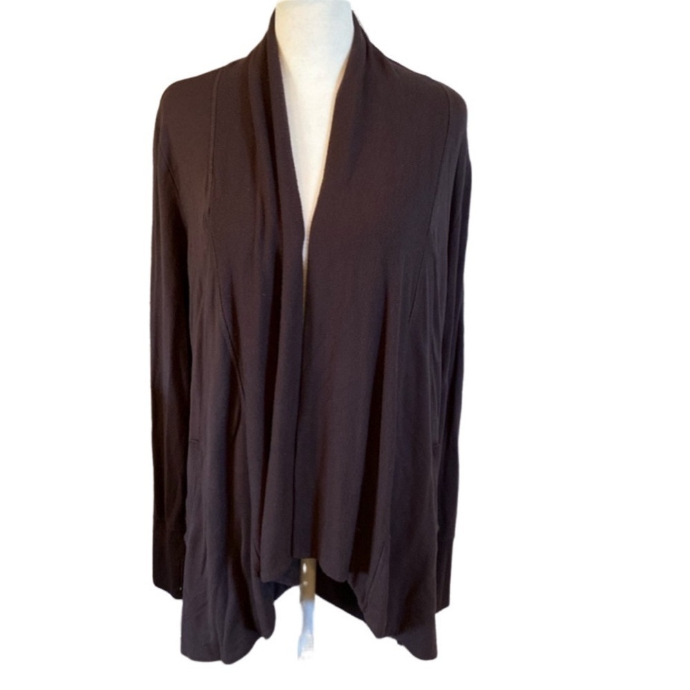 Althleta open front cardigan. Size XS. Pockets. Brownish purple color.